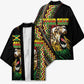 Personalized Jamaican Reggae-One Love Kimono Tribal African Pattern and Roaring Lion - African Pride