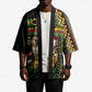 Personalized Jamaican Reggae-One Love Kimono Tribal African Pattern and Roaring Lion - African Pride