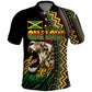 Personalized Jamaican Reggae-One Love Polo Shirt Tribal African Pattern and Roaring Lion LT03