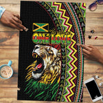 Jamaican Reggae-One Love Puzzle Tribal African Pattern and Roaring Lion - African Pride
