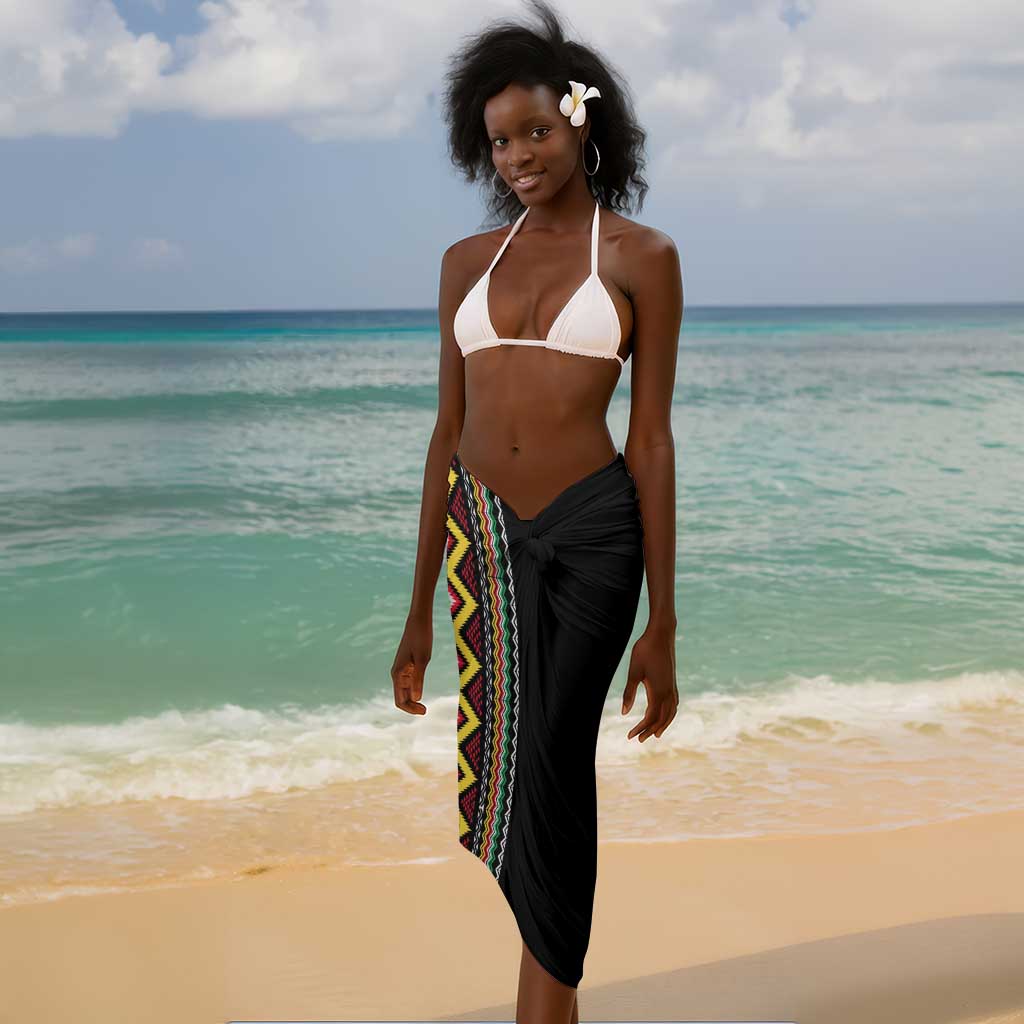 Jamaican Reggae-One Love Sarong Tribal African Pattern and Roaring Lion - African Pride