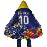 Custom DR Congo Football Leopard Mascot Cloak Fierce Leopard Art National Flag Colors