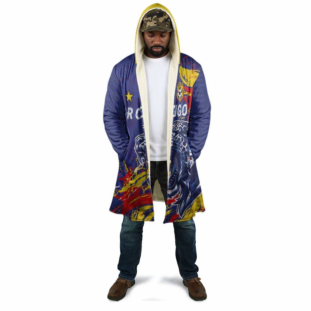 Custom DR Congo Football Leopard Mascot Cloak Fierce Leopard Art National Flag Colors