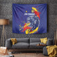 DR Congo Football Leopard Mascot Tapestry Fierce Leopard Art National Flag Colors