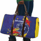 DR Congo Football Leopard Mascot Travel Bag Fierce Leopard Art National Flag Colors