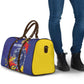 DR Congo Football Leopard Mascot Travel Bag Fierce Leopard Art National Flag Colors