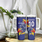 Custom DR Congo Football Leopard Mascot Tumbler With Handle Fierce Leopard Art National Flag Colors