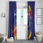DR Congo Football Leopard Mascot Window Curtain Fierce Leopard Art National Flag Colors