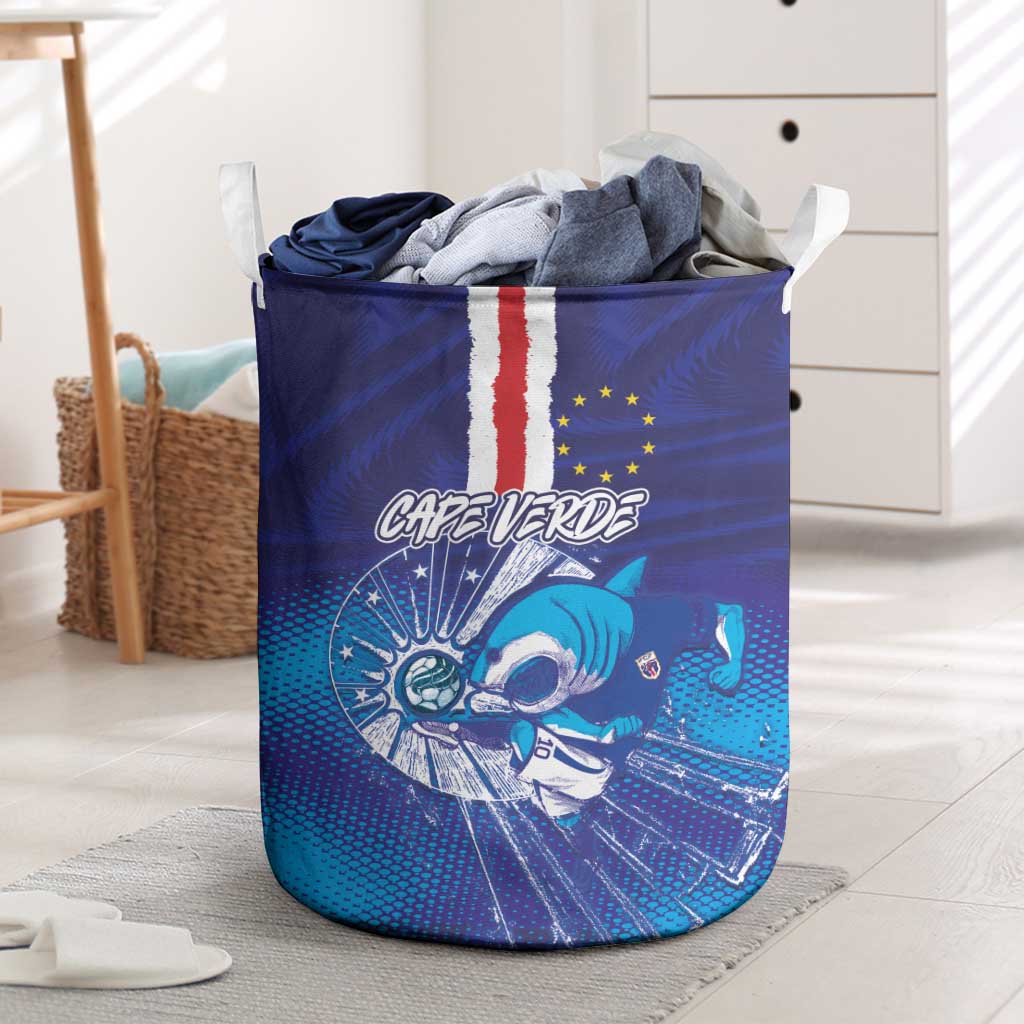 Cape Verde Football Blue Shark Mascot Laundry Basket Glory 2026