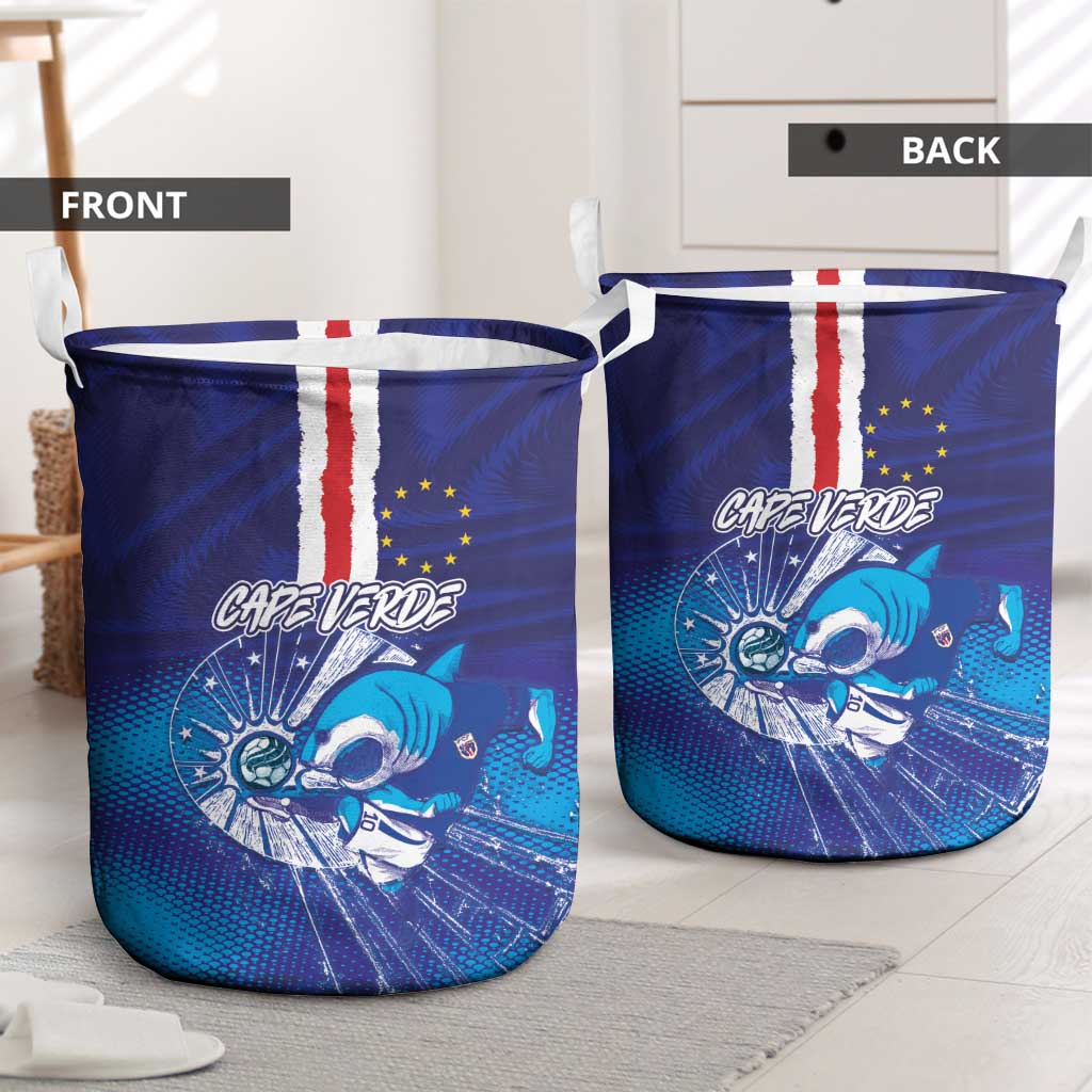 Cape Verde Football Blue Shark Mascot Laundry Basket Glory 2026