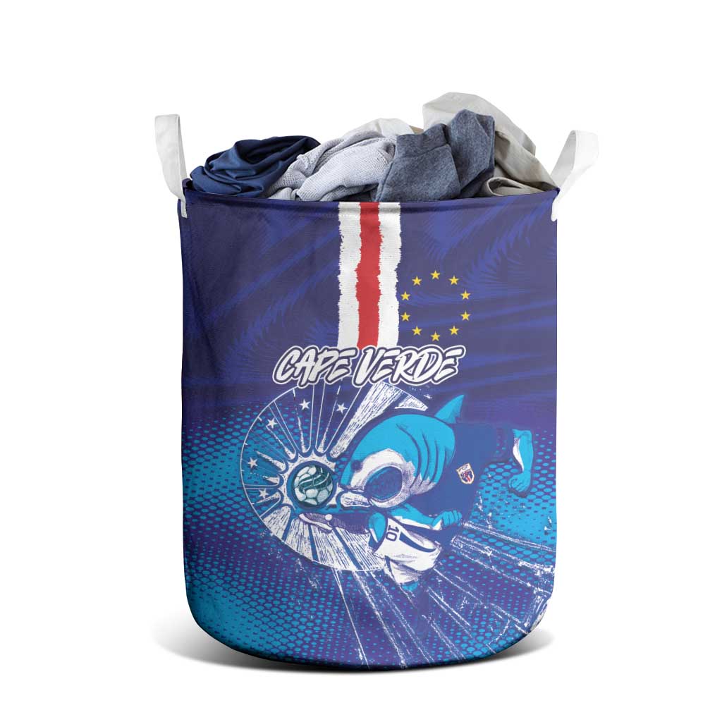 Cape Verde Football Blue Shark Mascot Laundry Basket Glory 2026
