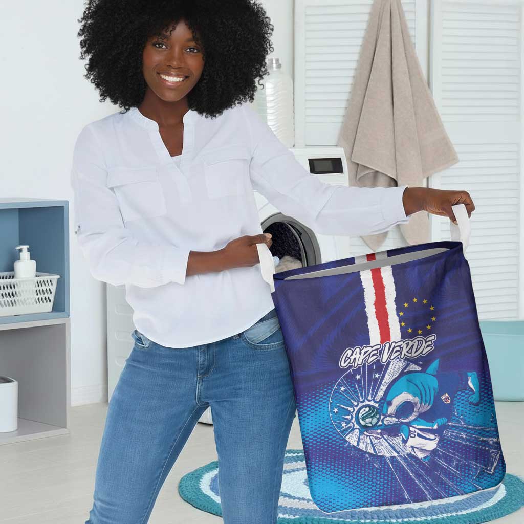 Cape Verde Football Blue Shark Mascot Laundry Basket Glory 2026