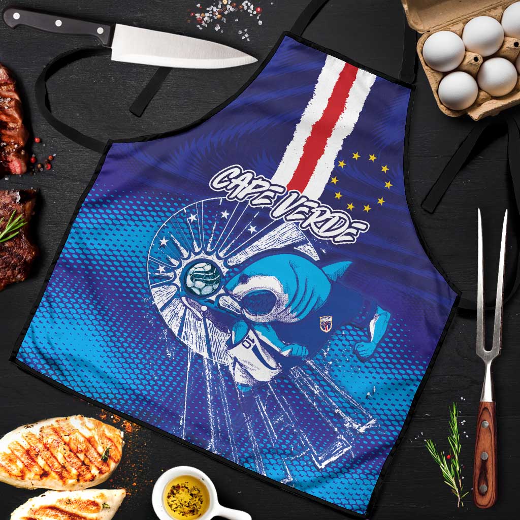 Cape Verde Football Blue Shark Mascot Apron Glory 2026