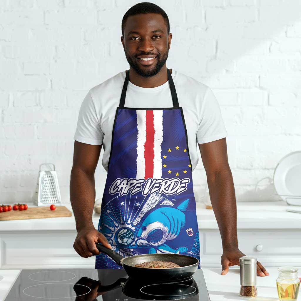 Cape Verde Football Blue Shark Mascot Apron Glory 2026