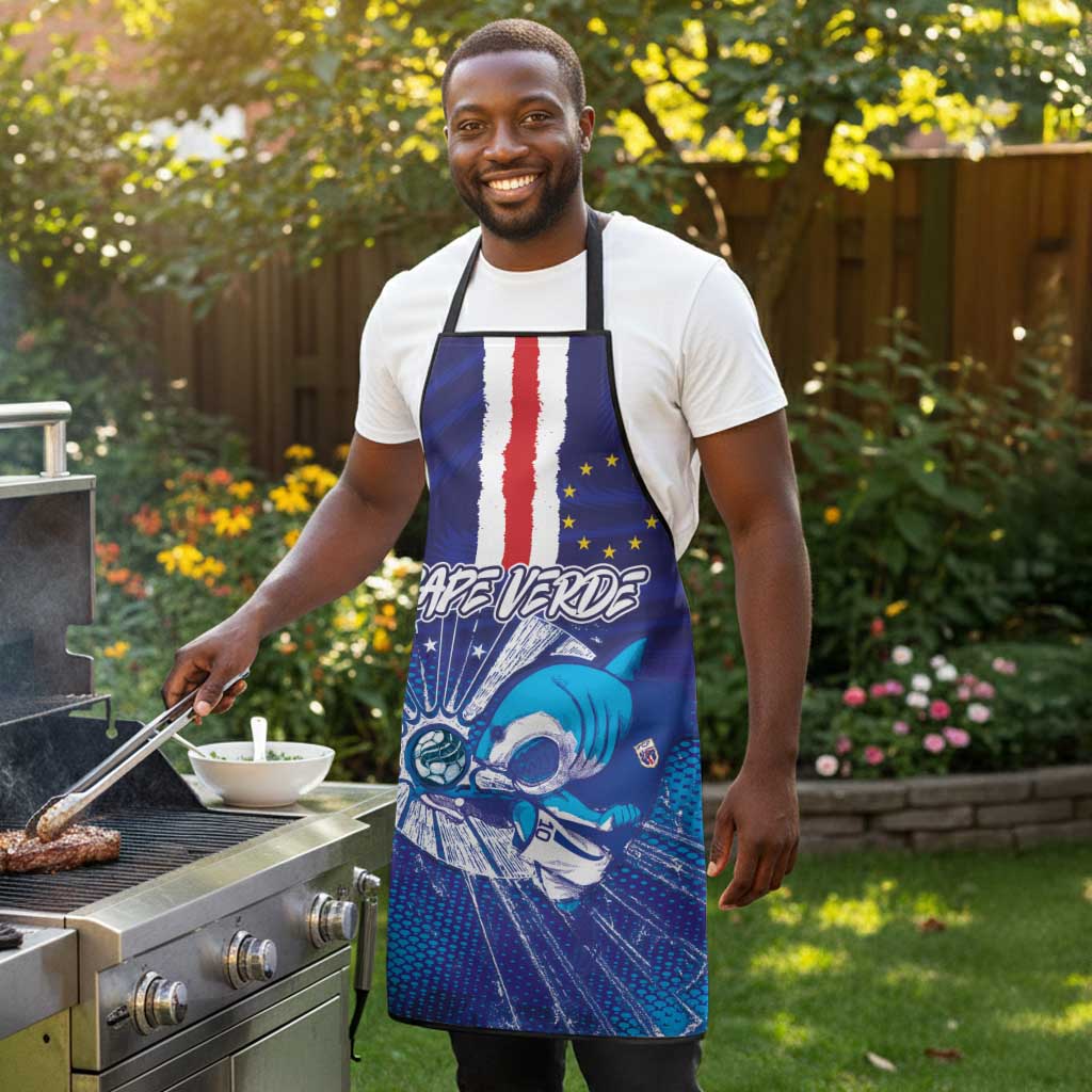 Cape Verde Football Blue Shark Mascot Apron Glory 2026