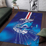 Cape Verde Football Blue Shark Mascot Area Rug Glory 2026