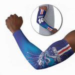 Custom Cape Verde Football Blue Shark Mascot Arm Sleeves Glory 2026