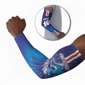 Custom Cape Verde Football Blue Shark Mascot Arm Sleeves Glory 2026