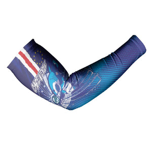 Custom Cape Verde Football Blue Shark Mascot Arm Sleeves Glory 2026
