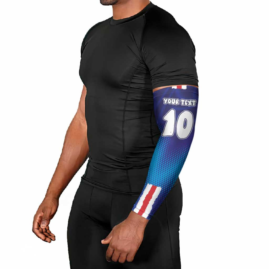 Custom Cape Verde Football Blue Shark Mascot Arm Sleeves Glory 2026