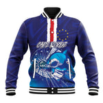 Custom Cape Verde Football Blue Shark Mascot Baseball Jacket Glory 2026