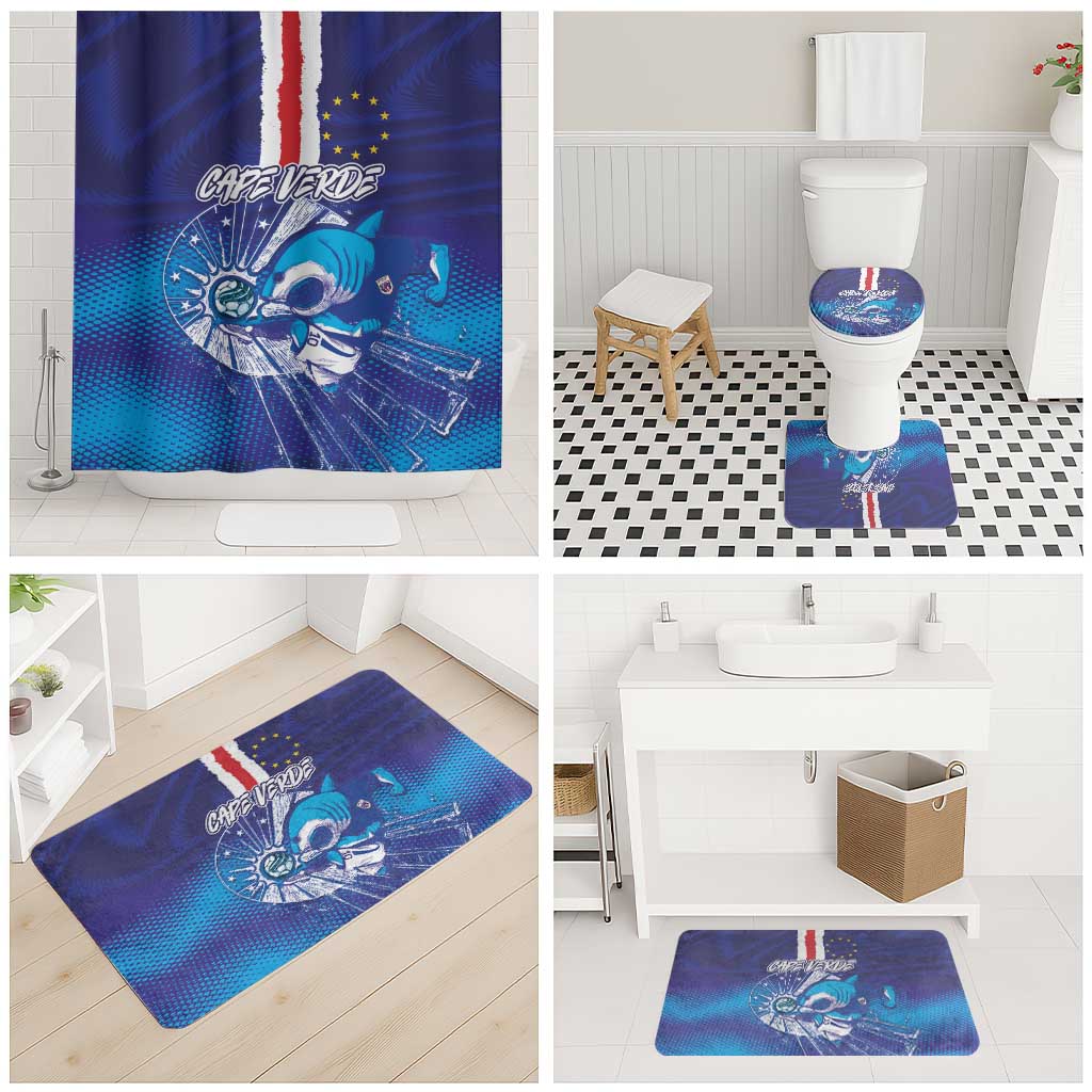 Cape Verde Football Blue Shark Mascot Bathroom Set Glory 2026