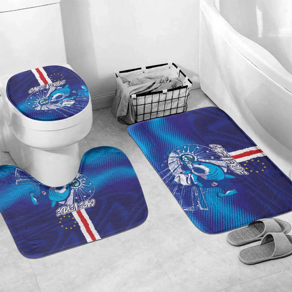 Cape Verde Football Blue Shark Mascot Bathroom Set Glory 2026