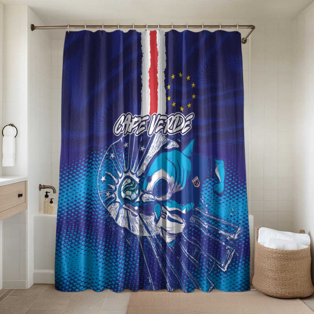 Cape Verde Football Blue Shark Mascot Bathroom Set Glory 2026