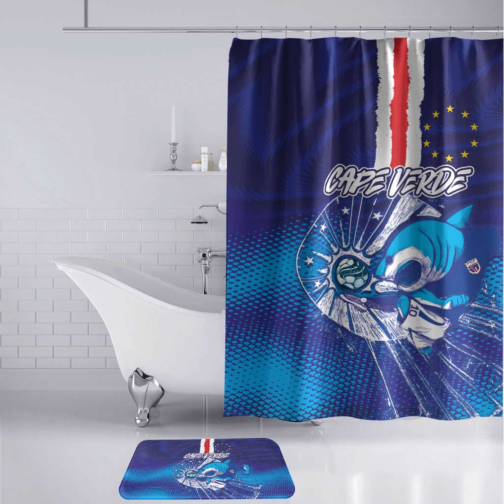 Cape Verde Football Blue Shark Mascot Bathroom Set Glory 2026