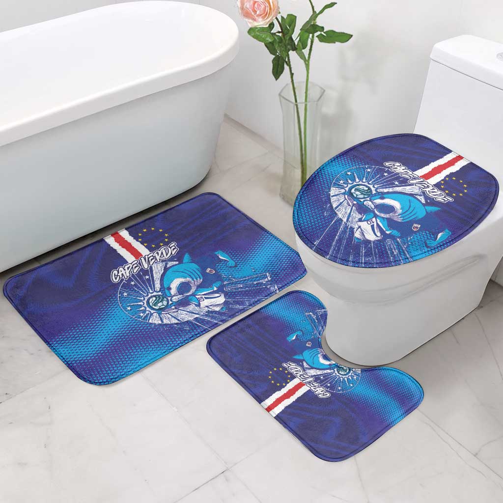 Cape Verde Football Blue Shark Mascot Bathroom Set Glory 2026