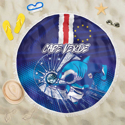 Cape Verde Football Blue Shark Mascot Beach Blanket Glory 2026