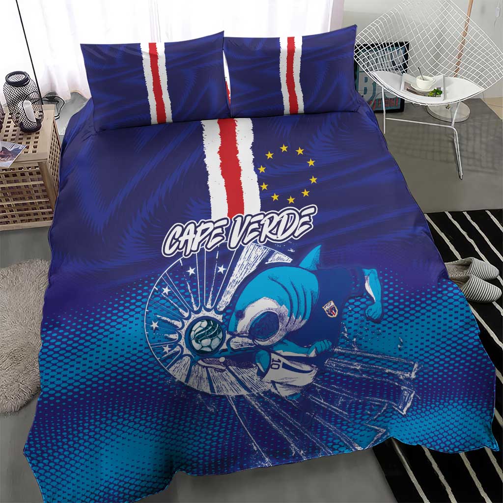 Cape Verde Football Blue Shark Mascot Bedding Set Glory 2026