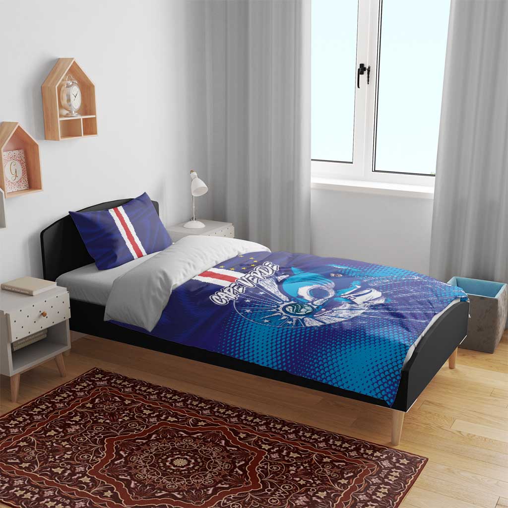 Cape Verde Football Blue Shark Mascot Bedding Set Glory 2026