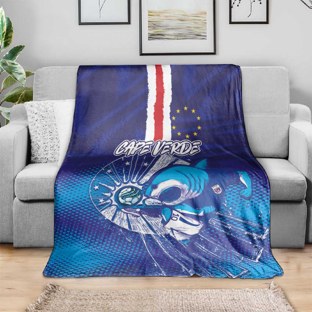 Cape Verde Football Blue Shark Mascot Blanket Glory 2026