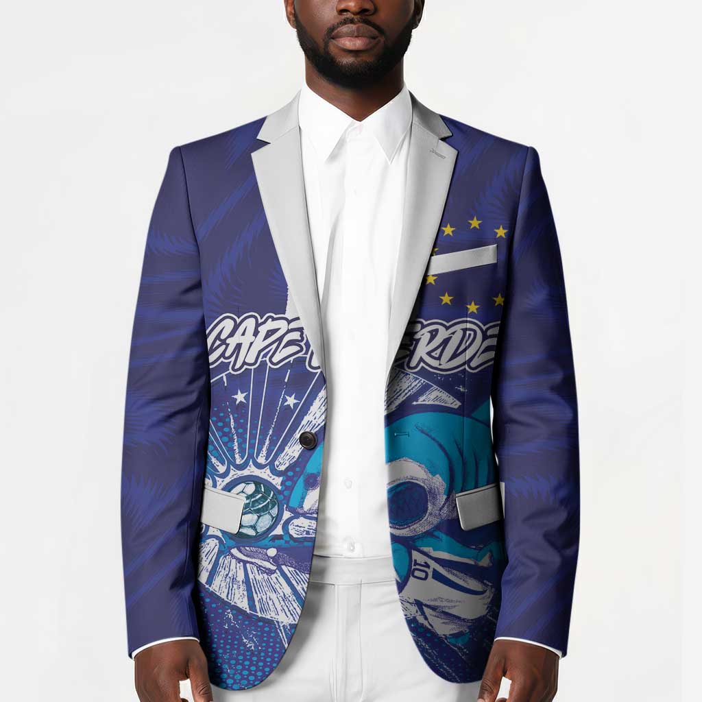 Custom Cape Verde Football Blue Shark Mascot Blazer Glory 2026