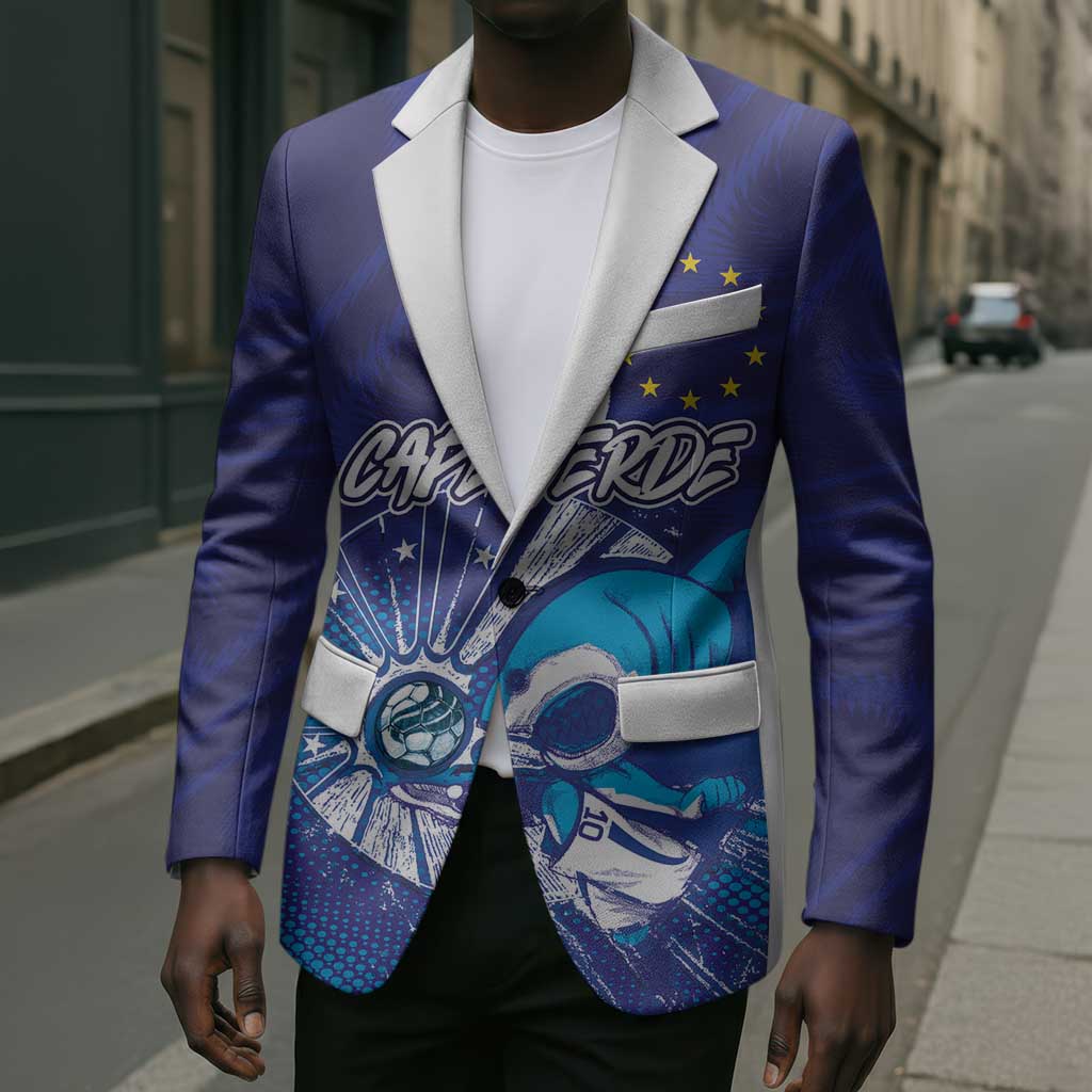 Custom Cape Verde Football Blue Shark Mascot Blazer Glory 2026