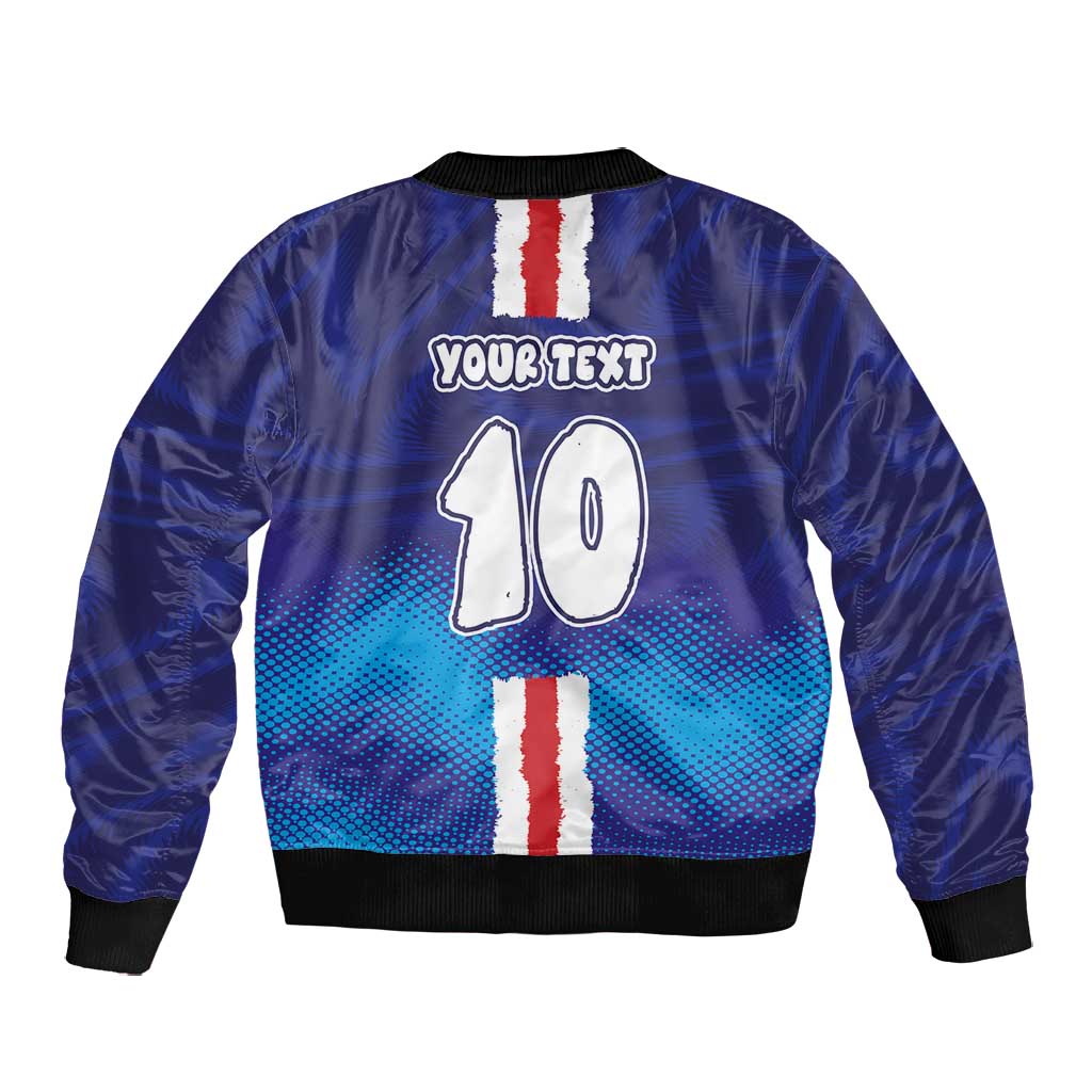 Custom Cape Verde Football Blue Shark Mascot Bomber Jacket Glory 2026