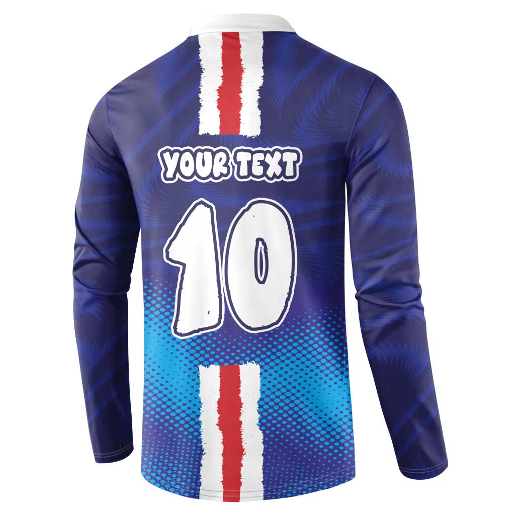 Custom Cape Verde Football Blue Shark Mascot Button Sweatshirt Glory 2026