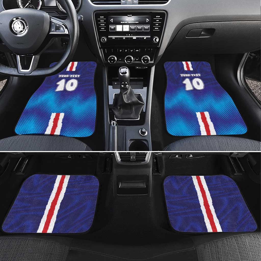 Custom Cape Verde Football Blue Shark Mascot Car Mats Glory 2026