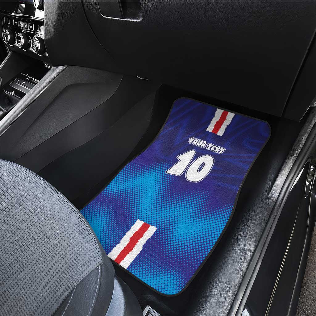 Custom Cape Verde Football Blue Shark Mascot Car Mats Glory 2026