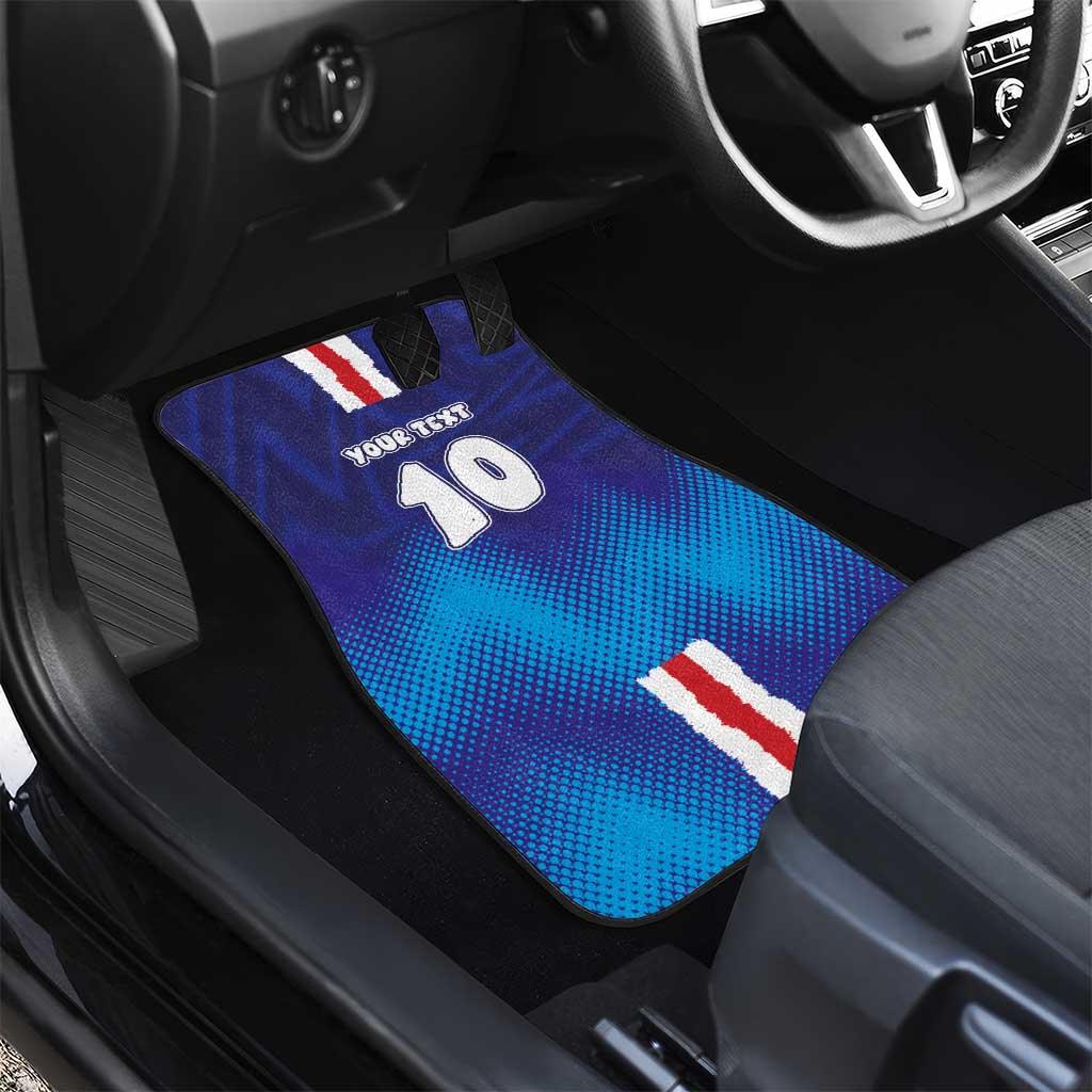 Custom Cape Verde Football Blue Shark Mascot Car Mats Glory 2026