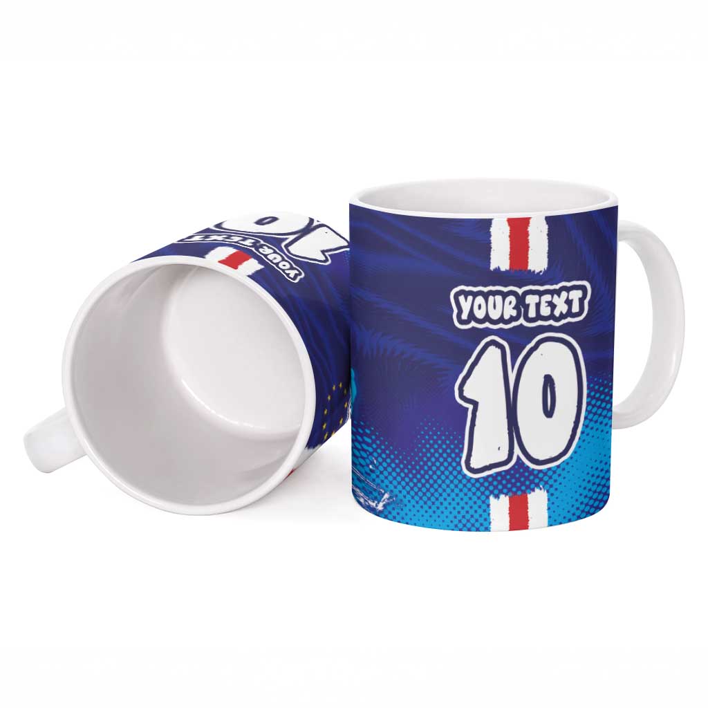 Custom Cape Verde Football Blue Shark Mascot Ceramic Mug Glory 2026