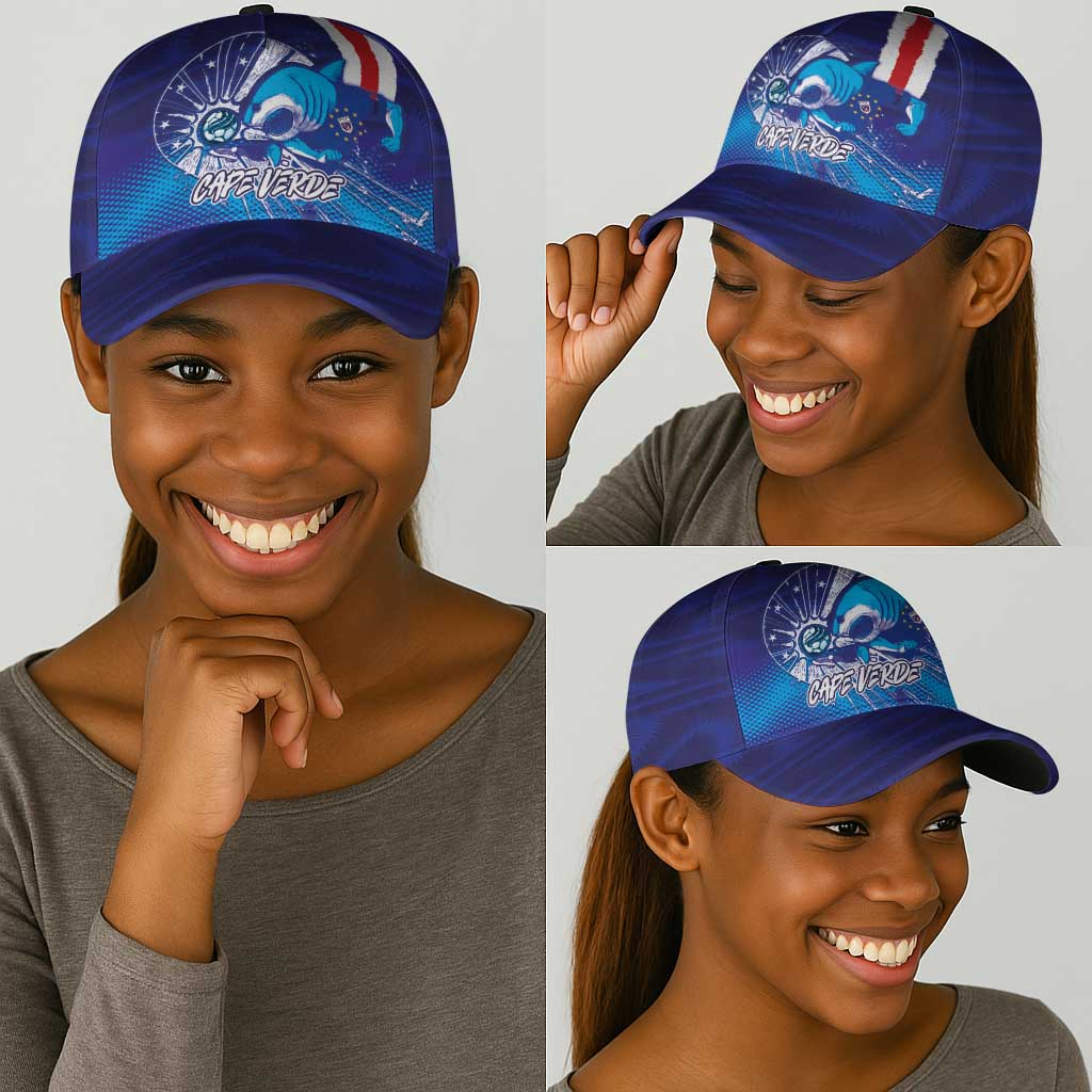 Cape Verde Football Blue Shark Mascot Classic Cap Glory 2026
