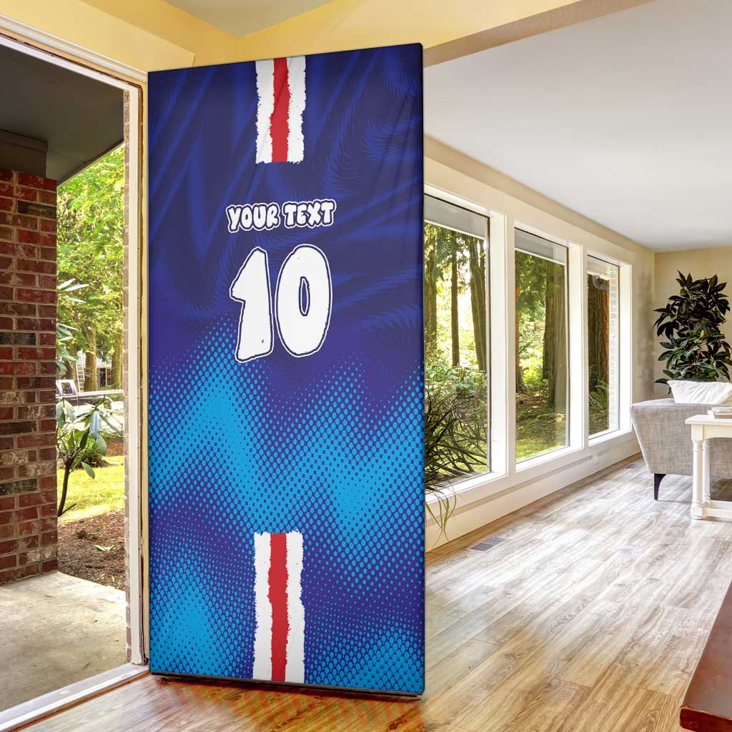 Custom Cape Verde Football Blue Shark Mascot Door Cover Glory 2026