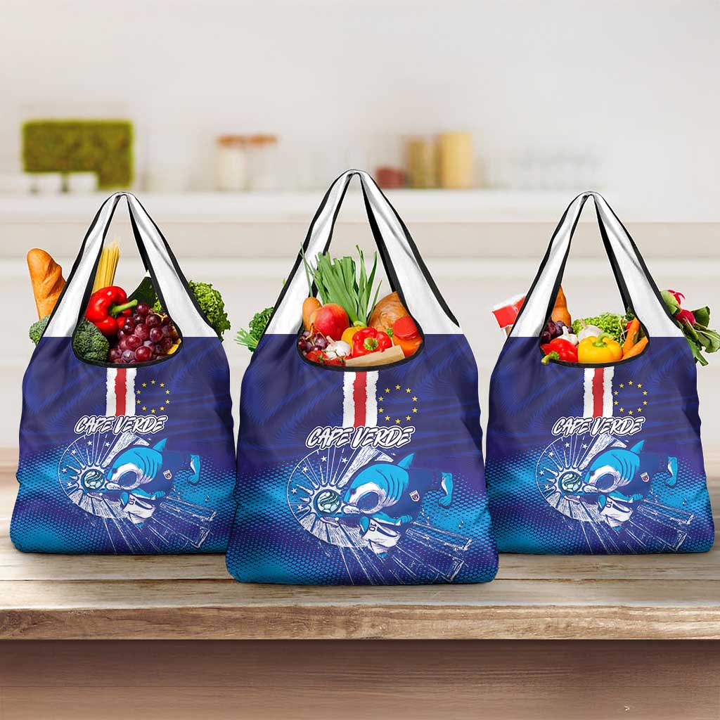 Cape Verde Football Blue Shark Mascot Grocery Bag Glory 2026