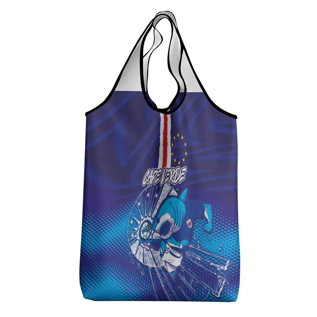 Cape Verde Football Blue Shark Mascot Grocery Bag Glory 2026