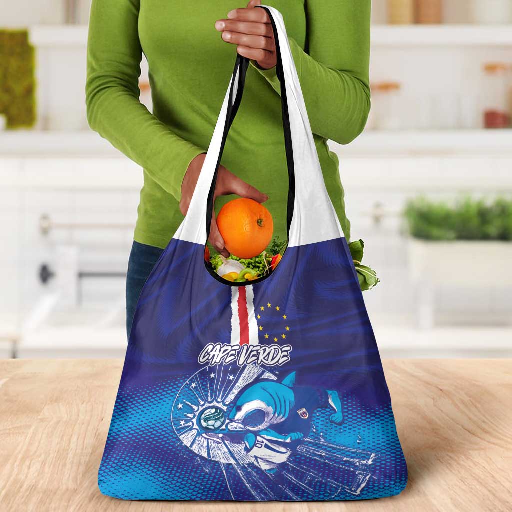Cape Verde Football Blue Shark Mascot Grocery Bag Glory 2026