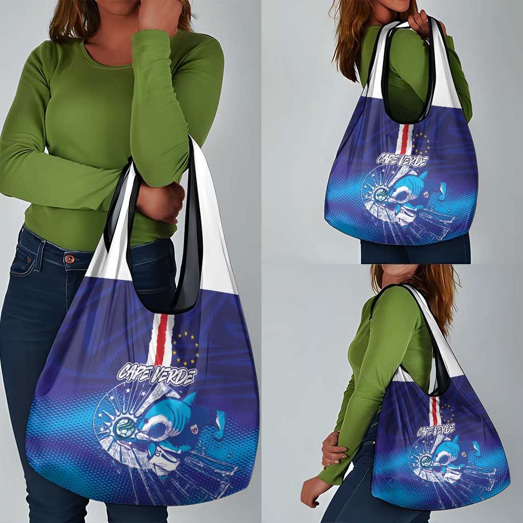 Cape Verde Football Blue Shark Mascot Grocery Bag Glory 2026