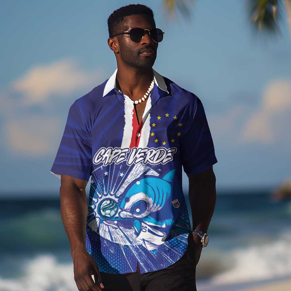 Custom Cape Verde Football Blue Shark Mascot Hawaiian Shirt Glory 2026