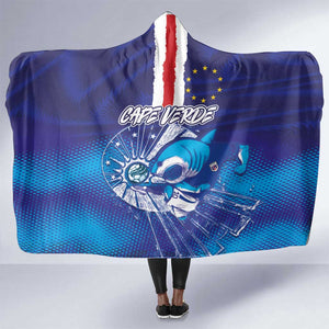 Cape Verde Football Blue Shark Mascot Hooded Blanket Glory 2026